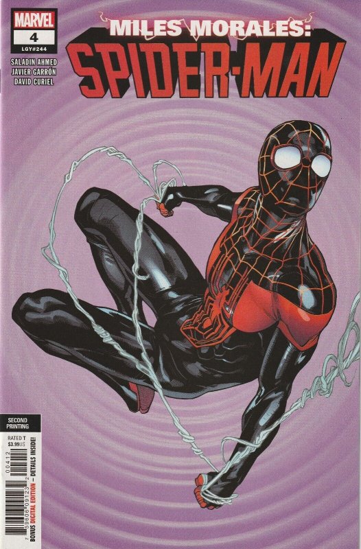 Miles Morales Spider-Man # 4 Variant 2nd Printing Cover NM Marvel  [J2]