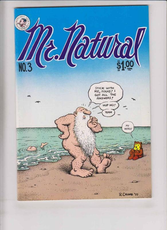 Mr. Natural #3 VF (4th) print ROBERT CRUMB underground comix kitchen sink 1977