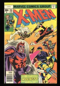 X-Men #104 VF- 7.5 1st Starjammers! Marvel Comics