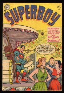 Superboy #34 VG+ 4.5 Win Mortimer Cover! Lana Lang Appearance!
