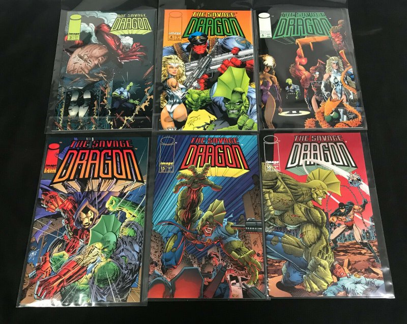 SAVAGE DRAGON 6PC LOT (F/VF) #3-4, 6-7, 15-16!! 1993