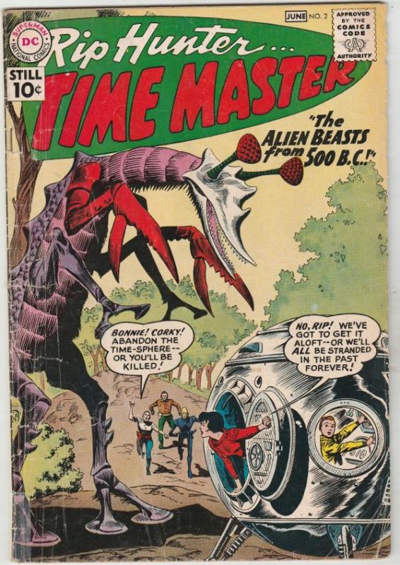 Rip Hunter Time Master #2 (Jun-61) VG+ Affordable-Grade Rip Hunter, Jeff, Bonnie