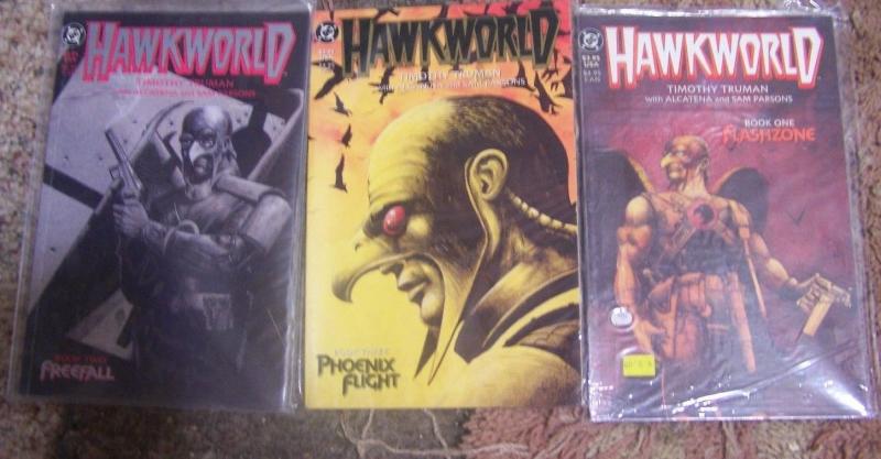 Hawkworld  graphic novels #1 2 3  complete set  tim truman  1989, DC comics
