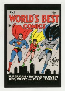 World's Best Comics #1 4x5 Cover Postcard 2010 DC Comics Superman Batman Robin