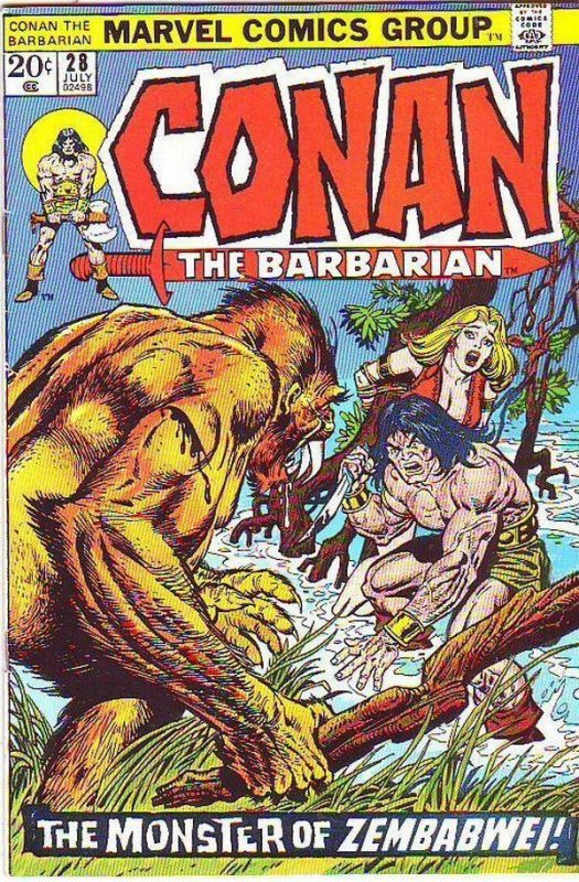 Conan the Barbarian  # 28  strict  VF+  artist  John Buscema