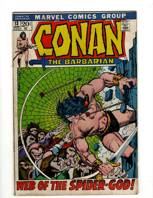 Conan The Barbarian #13 FN Marvel Comic Book Barry Smith Kull King Sword NP16