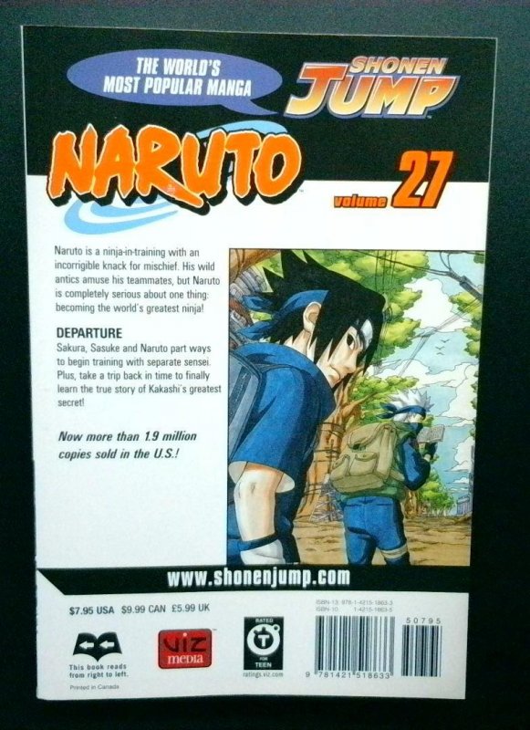 Naruto #27, Shonen Jump Manga, Viz Media