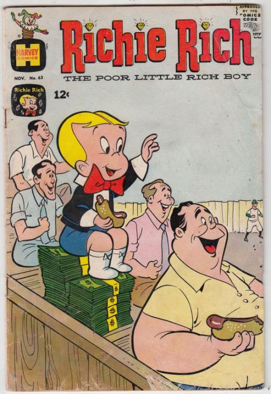 Richie Rich #63 (Nov-67) VG+ Affordable-Grade Richie Rich