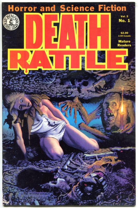 DEATH RATTLE #1, VG+, Richard Corben,1985, Rand Holmes, Horror, Sci-Fi