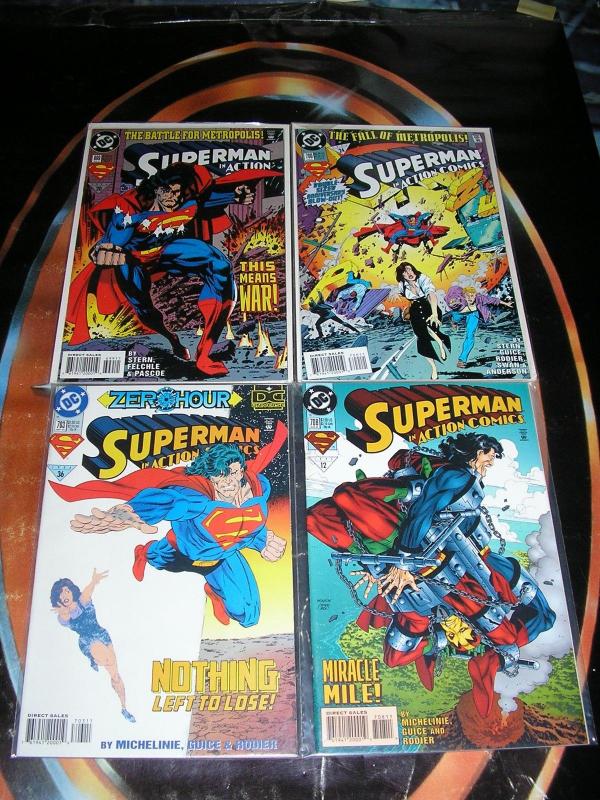 SUPERMAN IN ACTION COMICS (DC Comics), 1984-1998, 45 diff, 0, 553-743, Ann 1, 7