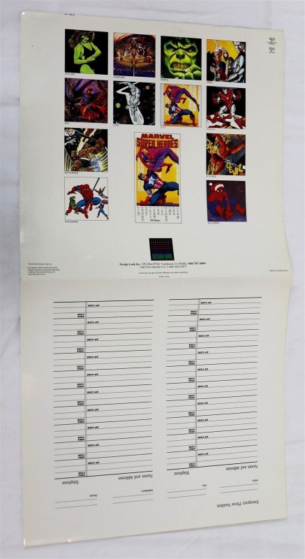 VINTAGE 1988 Marvel Captain America 12x23 Folded Poster from Calendar 