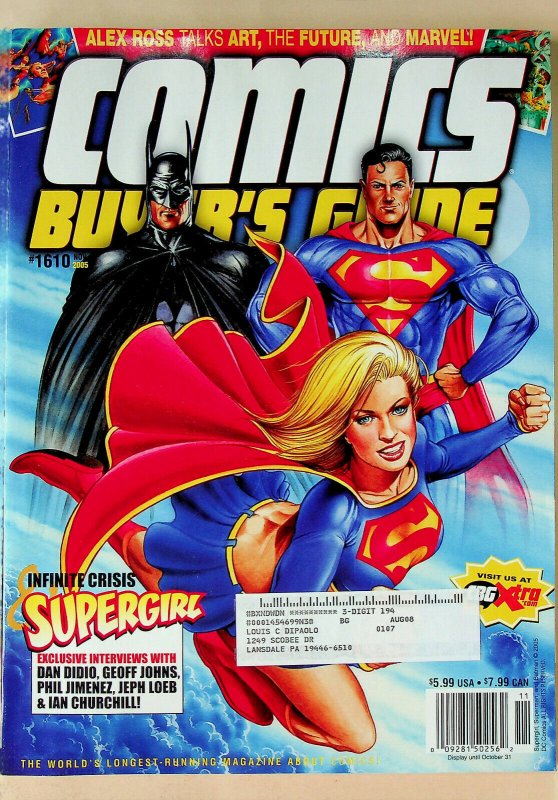 Comic Buyer's Guide #1610 Nov 2005 - Krause Publications 