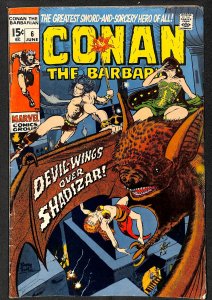 Conan The Barbarian #6 VG 4.0 Marvel Comics