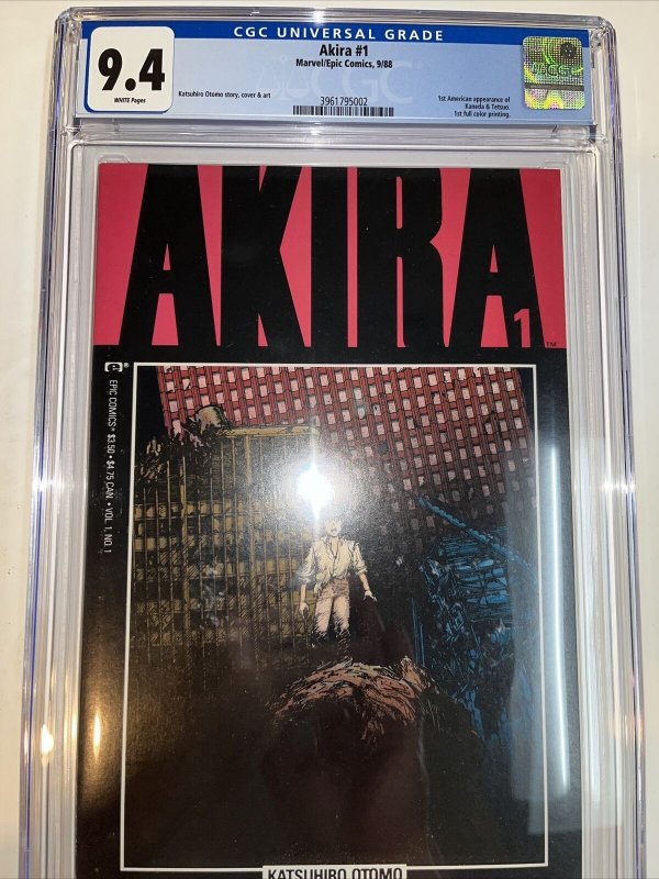 Akira (1988) # 1 (CGC 9.4 WP) 1st App Kaneda & Tetsuo