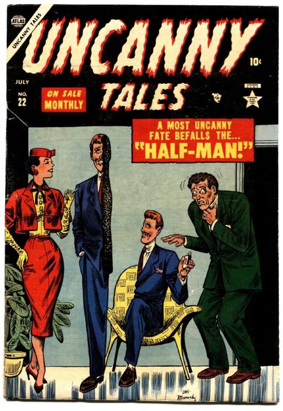 UNCANNY TALES #22-1954-PRE-CODE HORROR-Flying Saucers-Commies-Maneely