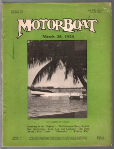 Motorboat 3/25/1925-Zephyr-Hampton Boat-pix-info-classic ads-FR/G