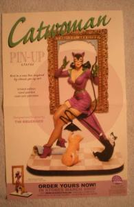 CATWOMAN PIN-UP STATUE Promo Poster, 11x17, 2005, Unused, more Promos in store