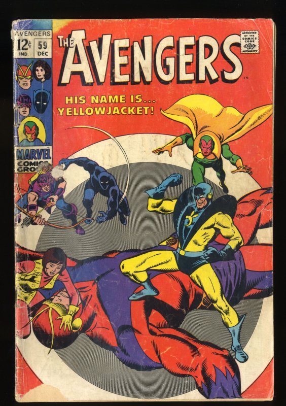 Avengers #59 GD- 1.8 1st YellowJacket!