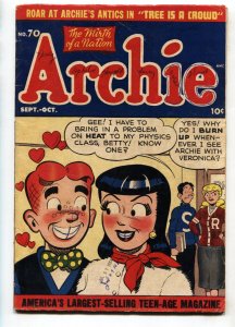 Archie #70--1954--Betty and Veronica--Golden-Age--comic book