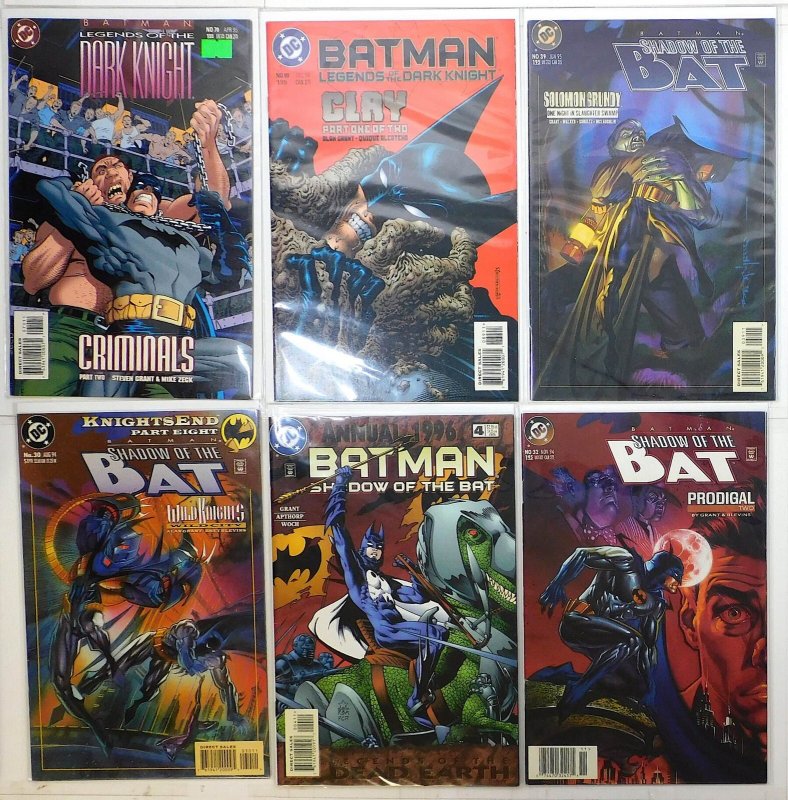 Batman Lot 6 #Legends 70, 89, Shadow Bat 30, 32, 39, Annual 4 1994 DC Comics