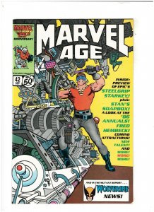 Marvel Age #42 VF+ 8.5 SteelGrip Starkey, Wolverine 1986