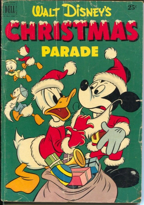 Christmas Parade #3 1951-walt Disney-Santa Claus-Mickey Mouse-Donald Duck-VG