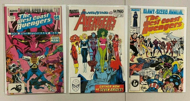 Avengers West Coast lot #2-50 + 4 Annuals all 35 diff books 8.0 VF (1985-'89)