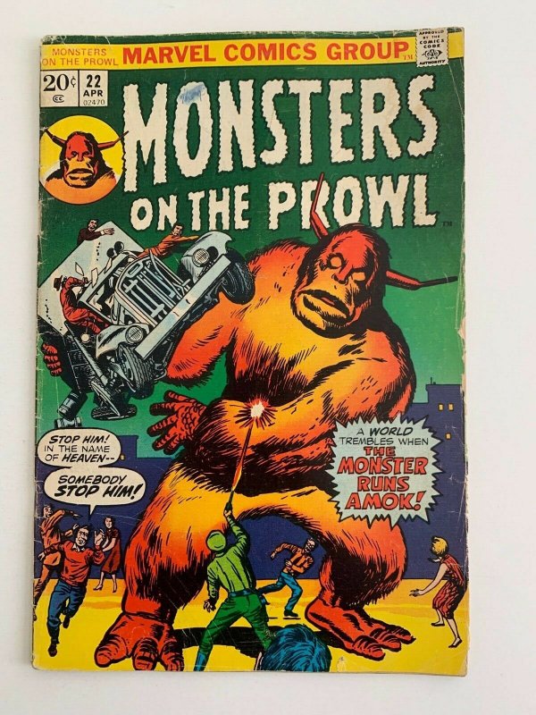 Monsters on the Prowl #22 1973 GD/VG 3.0 Stock Image Low Grade