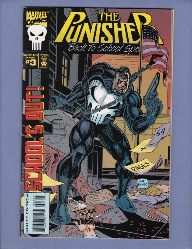 Punisher Back To School/Summer Specials #1 #2 #3 Complete Series Marvel 1991