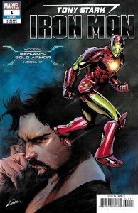 Tony Stark Iron Man #1 Modern Red & Gold Armor Variant (Marvel, 2018) NM