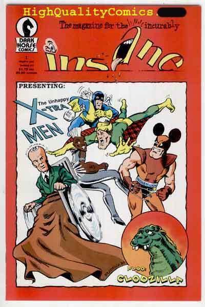 INSANE #1, VF, Clodzilla, 1988, DimJack, Mutants, X-Tra Men, more indy in store