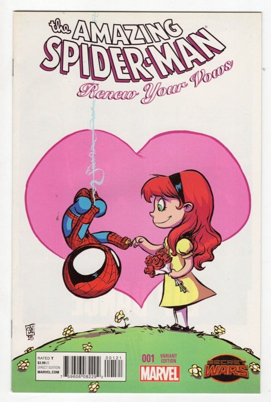 Amazing Spiderman Renew Your Vows #1 Skottie Young VINTAGE 2015 Marvel Comics 