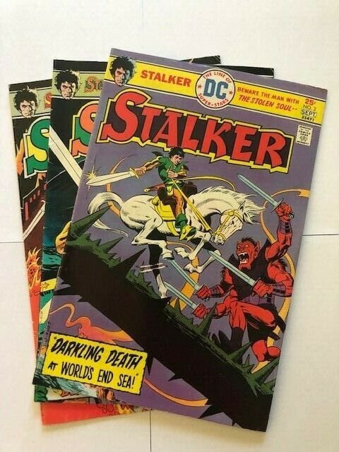 LOT of 3-DC Comics STALKER #2, #3, & #4 FINE 1974 (PF958)