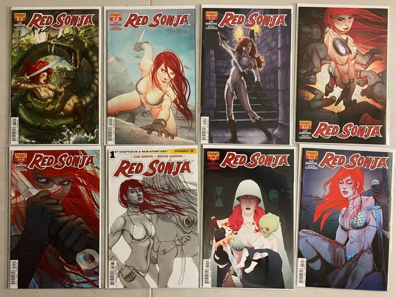 Red Sonja lot #0-18 missing #16 Dynamite Entert. (avg 8 VF) 18 diff (2013-'15)