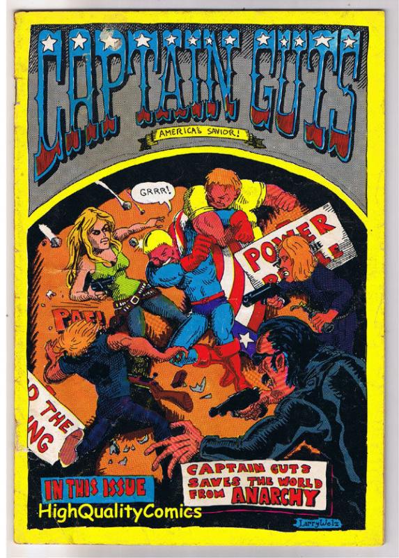 CAPTAIN GUTS #1, VG, Underground, Anarchy, 2nd, 1969, more in store