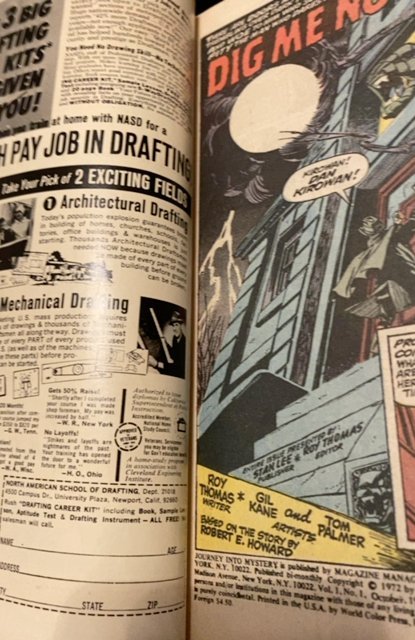 Journey Into Mystery # 1, 1st Jim Starlin Death (Marvel 1972)