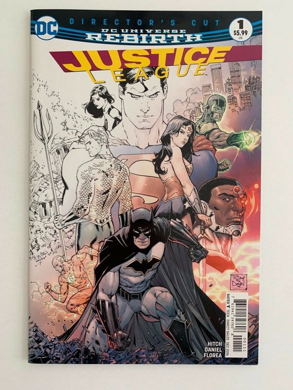 Justice League #1 Rebirth Partial Sketch Variant (DC Comics) NM 