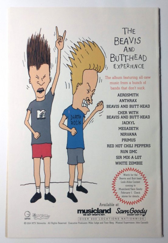 Beavis & Butt-Head #1 (9.0, 1994) 1ST APP OF BEAVIS AND BUTT-HEAD in Comics