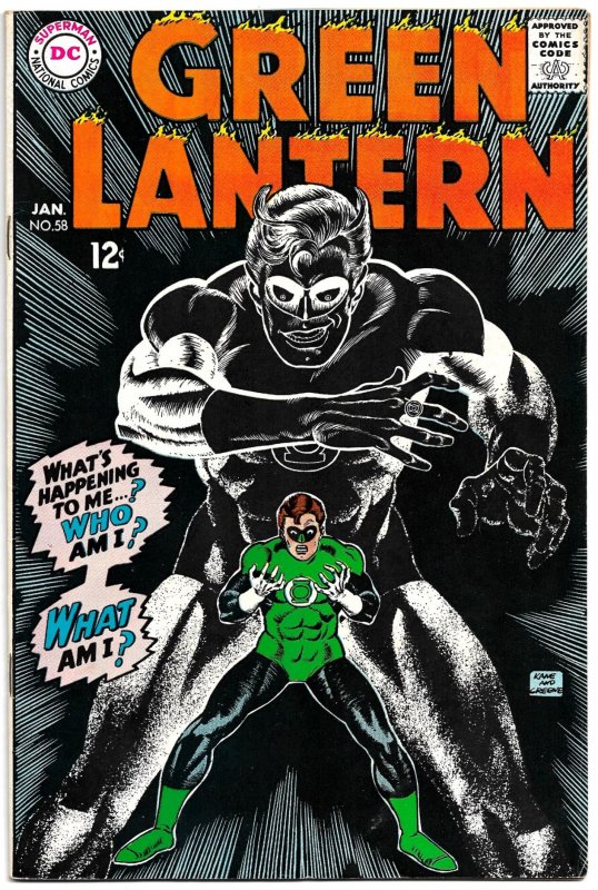 GREEN LANTERN #58 (Jan1968) 9.0 VF/NM  Gardner Fox! Gil Kane! Sid Greene!