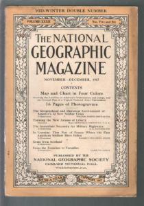 National Geographic 11/1917-WWI era issue-photogravure pix & info-FN