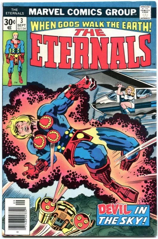 ETERNALS #3, VF/NM, Jack Kirby, Marvel, 1st Sersi, Devil, 1976, more JK in store