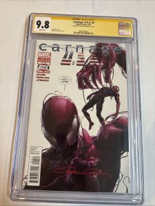 Carnage USA (2012) # 4 (CGC 9.8 SS) Signed Clayton Crain (Marvel)