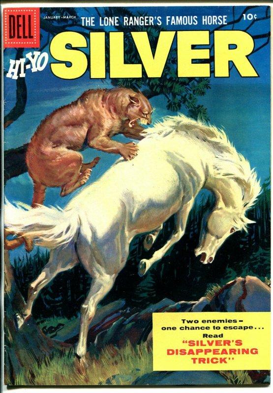 Lone Rangers Famous Horse Hi-Yo Silver-#17 1956-Dell-painted cover-VF-