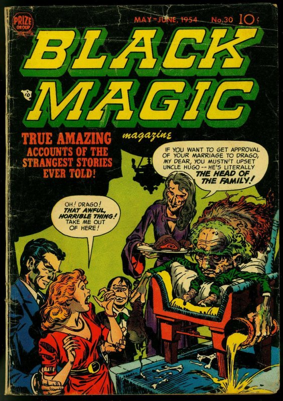 Black Magic #30 1954- Head of the family- Simon & Kirby precode horror VG 
