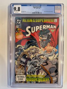 Superman #78 CGC 9.8 DC Comics, Jurgens/Breeding, (1993)