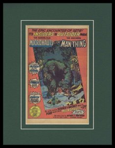 1979 Micronauts Man Thing Marvel Framed 11x14 ORIGINAL Vintage Advertisement