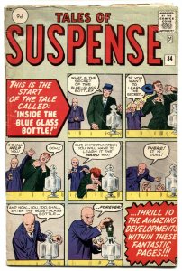 Tales Of Suspense #34 1962-marvel-ditko-kirby-don Heck-pre Superhero Uk Ed