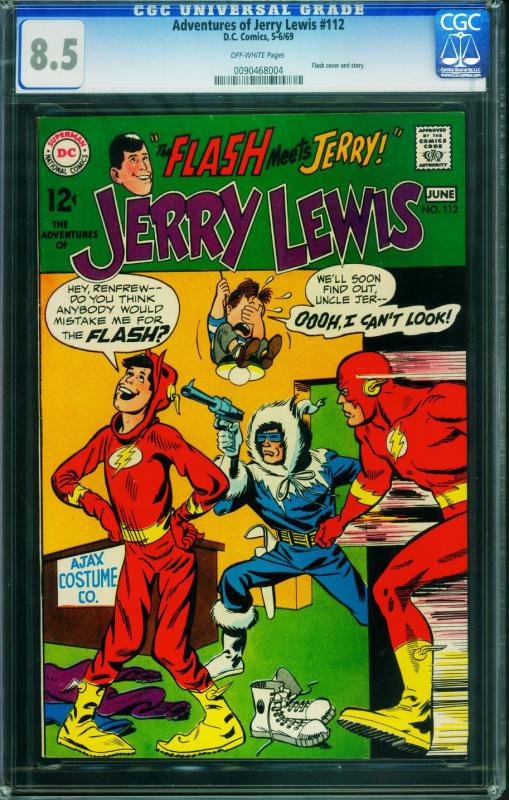 Adventures of Jerry Lewis #112 CGC 8.5 1969 FLASH cover-0090468004