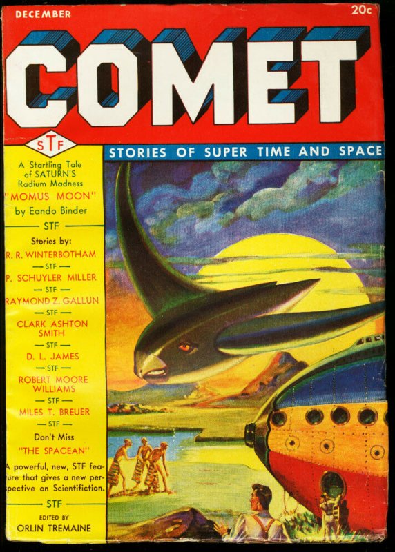 COMET 1940 DEC FIRST ISSUE PULP CLARK ASHTON SMITH S F VF