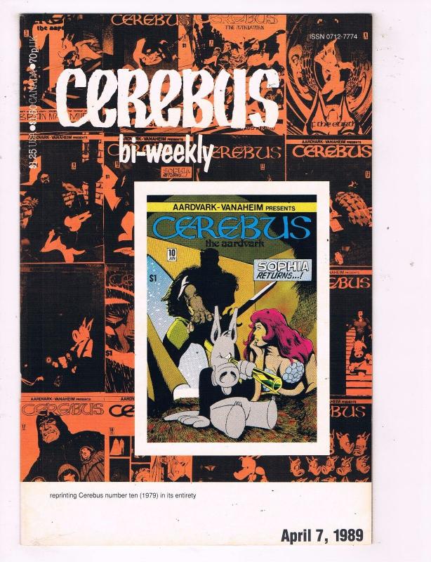 Lot Of 7 Cerebus Bi-Weekly Aardvark Vanaheim Comic Books # 3 5 6 7 8 9 10 AD27